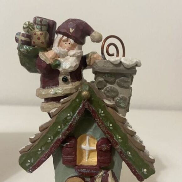 Kurt Adler Santa's World Snowtown Santa in Chimney Tablepiece Figurine J8894 - Picture 3 of 11